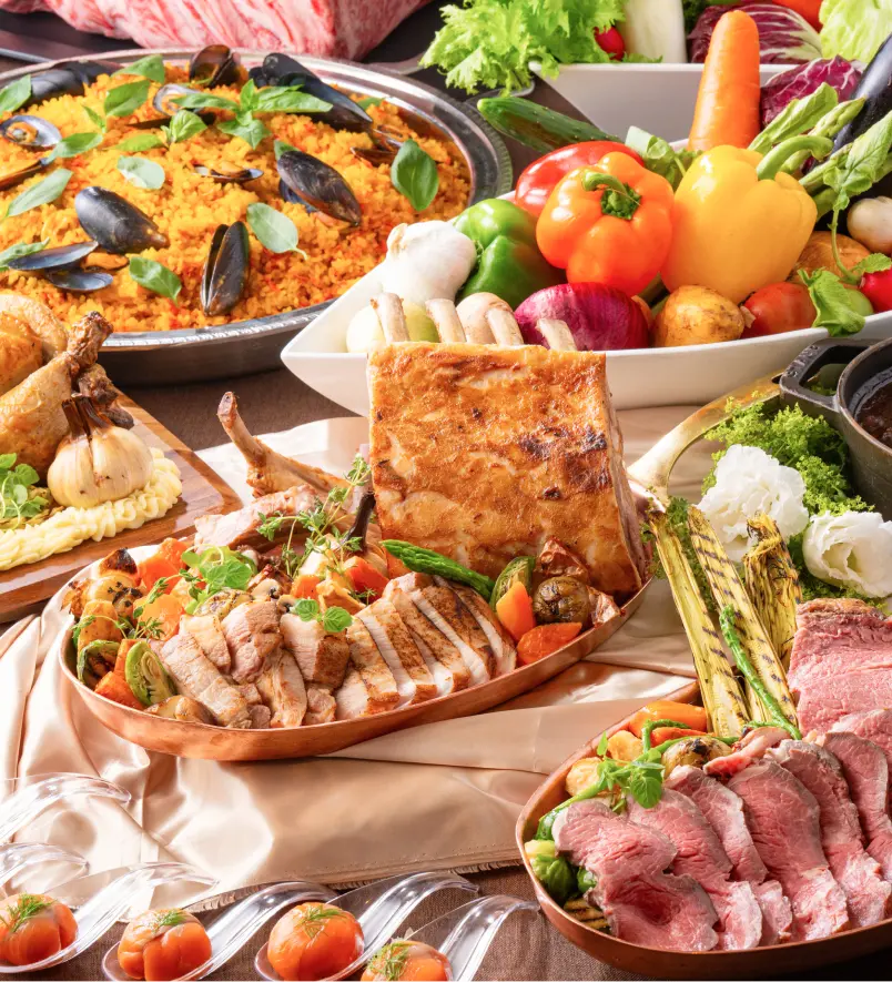 写真：ビュッフェ食事例1