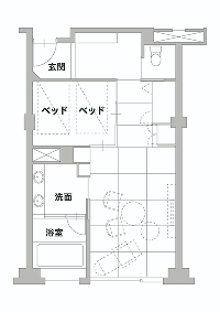 間取り図：御影石風呂付 スーペリア和洋室