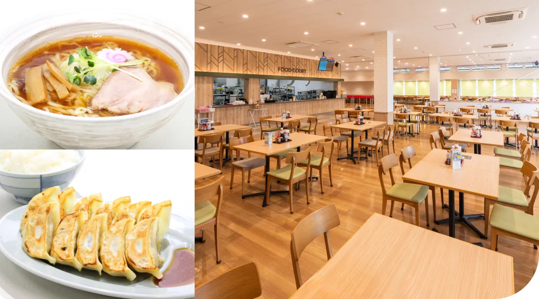 写真：ラーメン・生姜焼き・建物外観