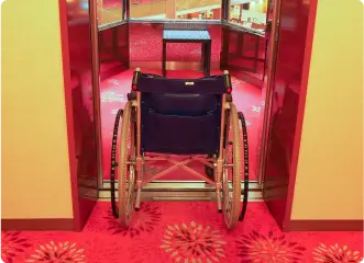 写真：車椅子導線